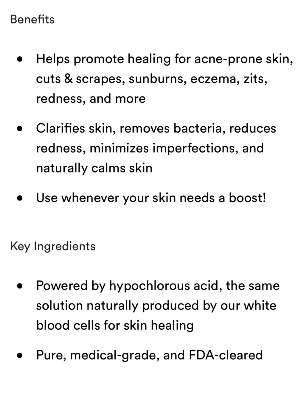 Magic Molecule Hypochlorous Acid Antimicrobial Skin Spray NEW Acne